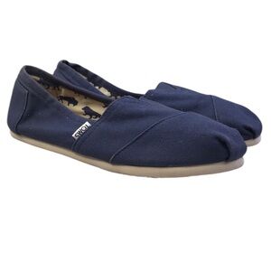 Toms Women's Navy Canvas Slip-On Shoes size 9